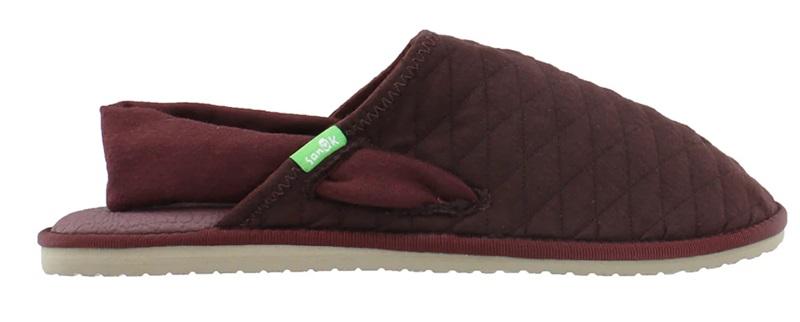 NWT Sanuk 9 Yoga Sling Cruz Quilted Slip On Slingback Flats Clog Burgundy 116876