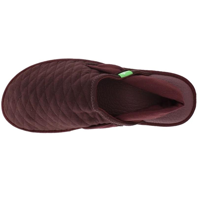 NWT Sanuk 10 Yoga Sling Cruz Quilted Slip On Slingback Flat Clog Burgundy 116877