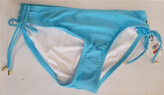 NEW Calvin Klein XS Side Shirred Bikini Swimsuit Bottom Blue #86281