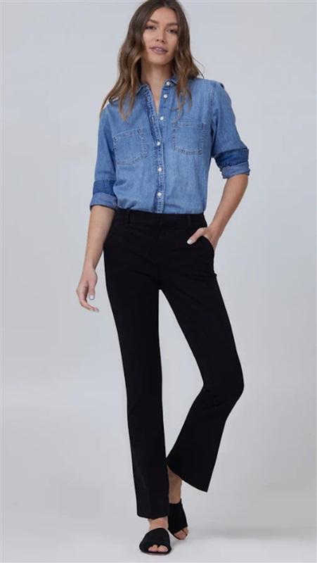 NWOT Lila Ryan 14 The Jenalyn Brushed Sateen Bootcut Trouser Blue 116890