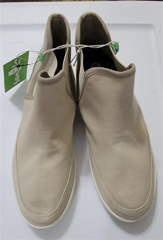 NWT Sanuk 7 PAIR O DICE MID BOOTS FOOTWEAR Beige Canvas 116905