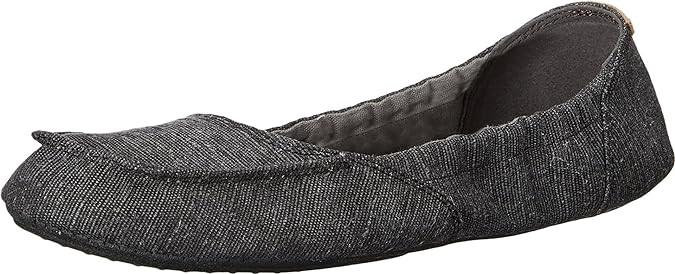 NWT Sanuk 7 Elle V Eight Charcoal Moccasin Flats 116911