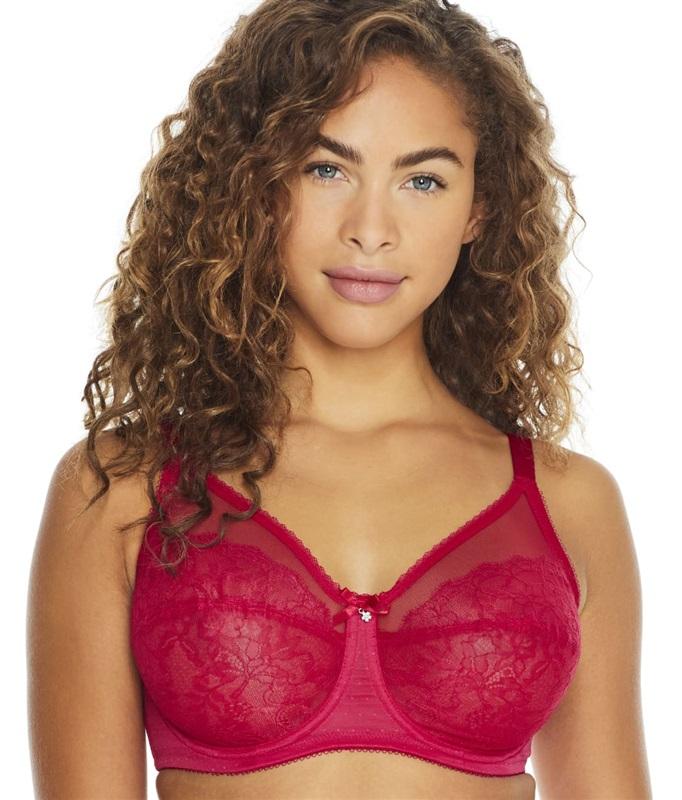 NWT Wacoal 38D Chantilly Lace Retro Chic 855186 RED Bra Free Shipping 116918