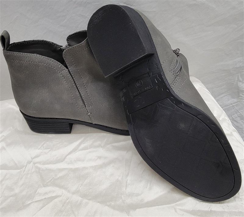 NWOT Sun & Stone 7W Cadee Ankle Booties Gray Faux Leather 116968