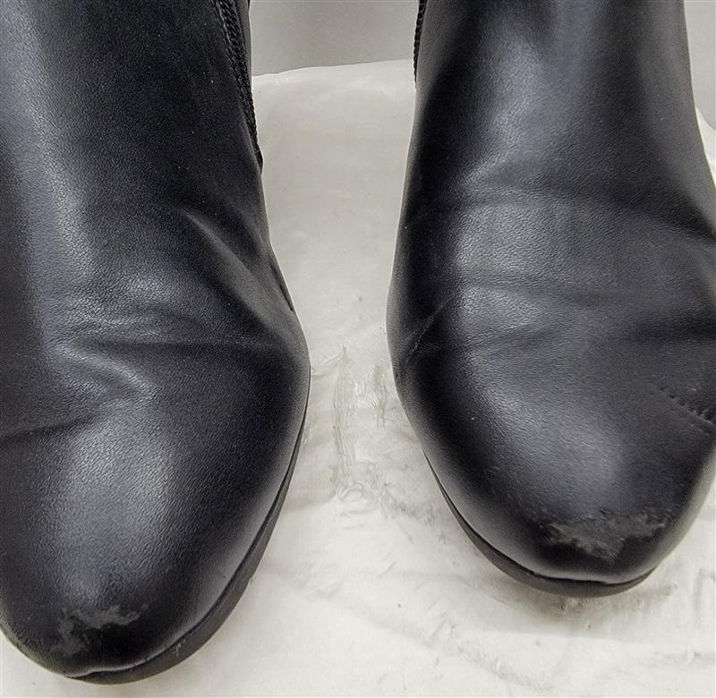 PO Giani Bernini 8.5W Ankle Strap Buckle Cherub Toe Wedge Zip-Up Booties 116974