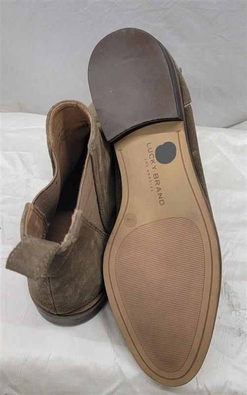 NWOT Lucky Brand Haylia 8.5 Brown Suede Ankle Boots 116982
