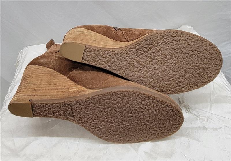 NWOT Diba 8.5 Brown Suede Wedge Heel Ankle Boots 116983