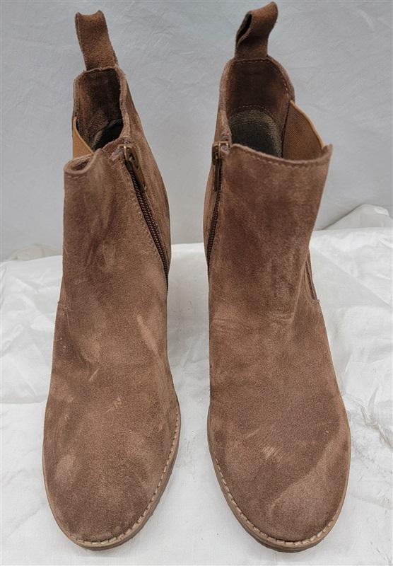 NWOT Diba 8.5 Brown Suede Wedge Heel Ankle Boots 116983
