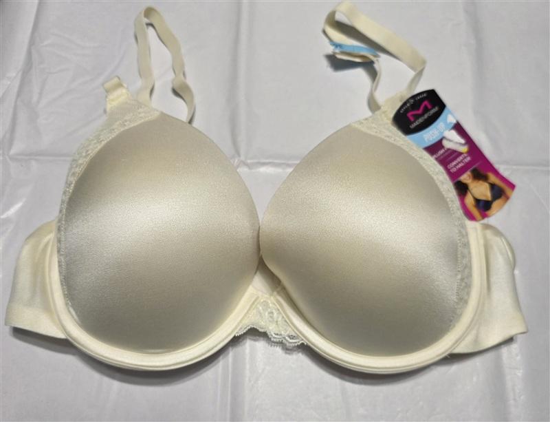 NWOT Maidenform 34D Natural Boost Bra 9428 IVORY Push up 117012