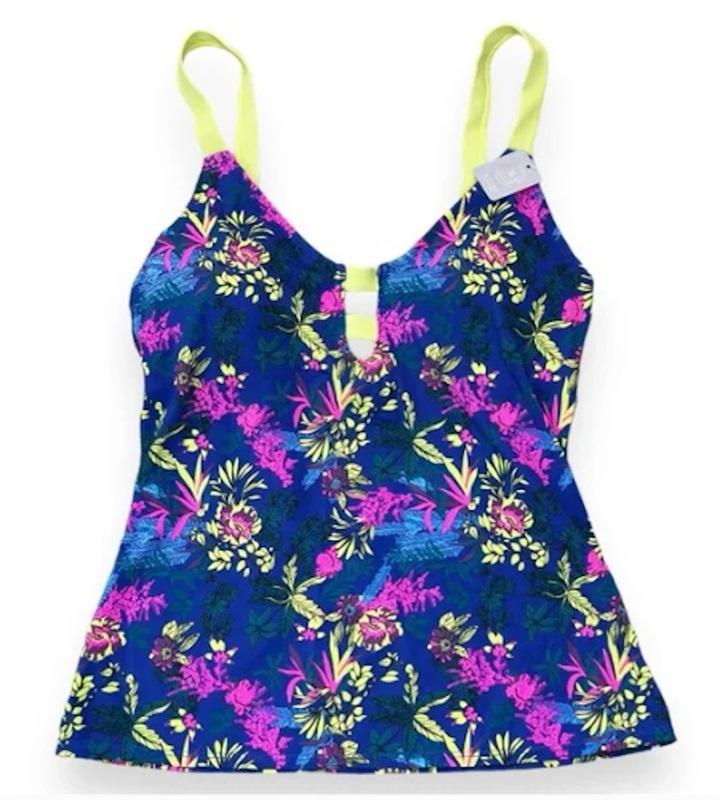 NWT Marika S Floral Infuriation Audrina Tankini Wild Swimsuit 117054