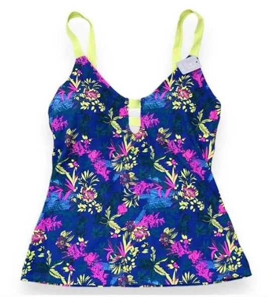 NWT Marika S Floral Infuriation Audrina Tankini Wild Swimsuit 117054