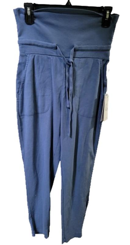 NWT Calme L Taper Leg Yogi Pant Blue High Waist 117056