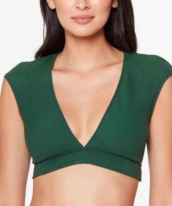 NWTD Bleu Rod Beattie 10 Walk the Line Green Deep V Bikini Shirt 117058