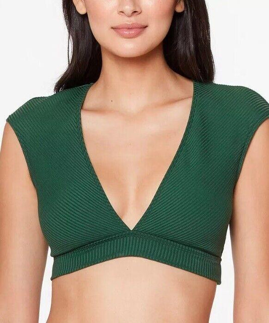 NWTD Bleu Rod Beattie 10 Walk the Line Green Deep V Bikini Shirt 117058