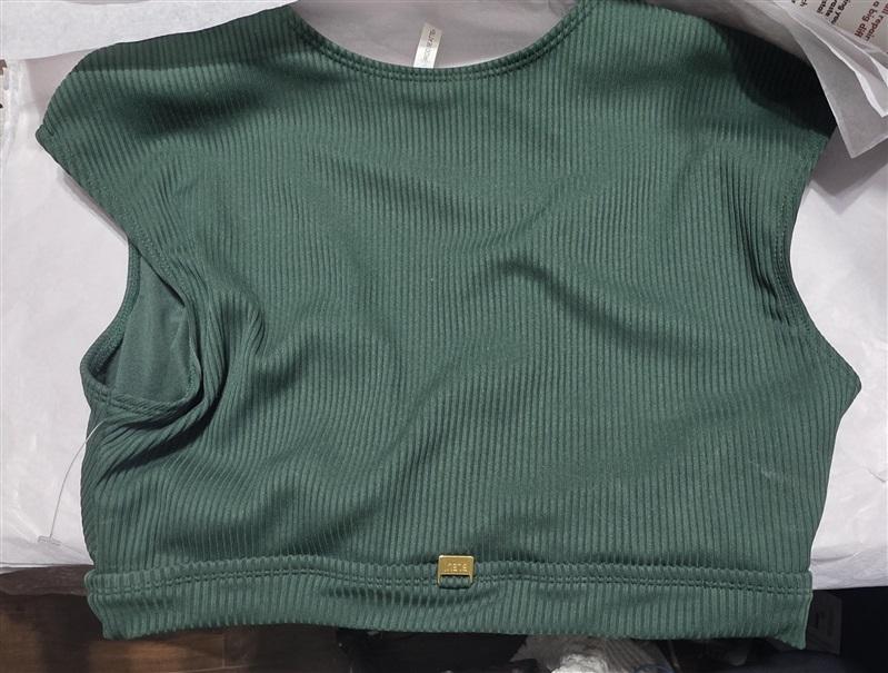 NWTD Bleu Rod Beattie 10 Walk the Line Green Deep V Bikini Shirt 117058