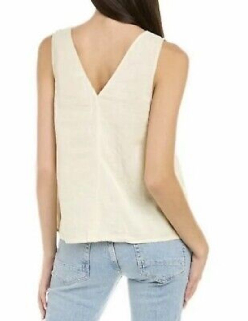 NWT Calme S Double V-Neck Cotton Drape Tank 117061