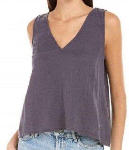 NWT Calme S Double V-Neck Cotton Drape Tank 117061