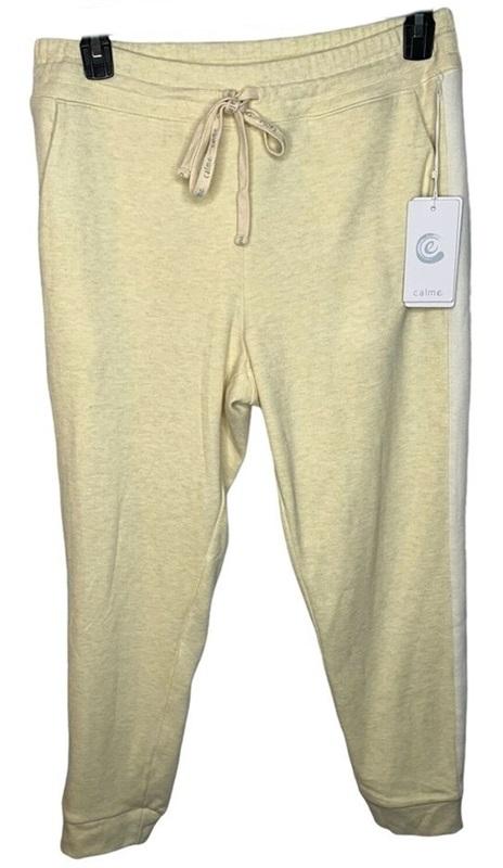 NWT Calme XL Cozy Lounge Jogger Yellow 117062