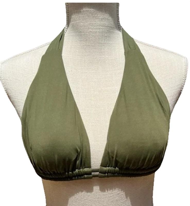 NWOT Becca Virtue DDD Color Code Bikini Top Halter Triangle Bikini Swim 117073