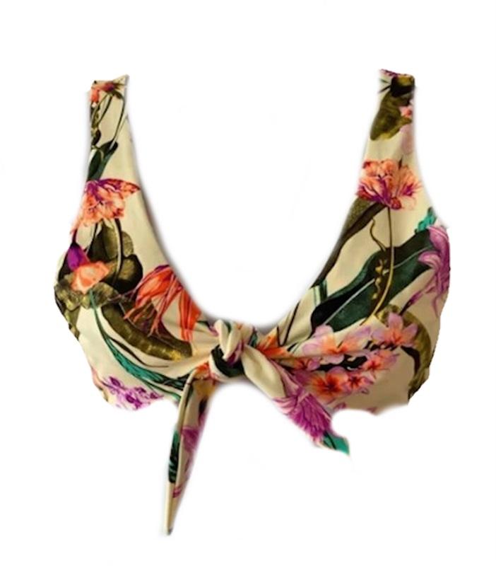 NWT Anthropologie Dippin' Daisy's S Muse Knotted Bikini Top Aqua Tie Dye 115731