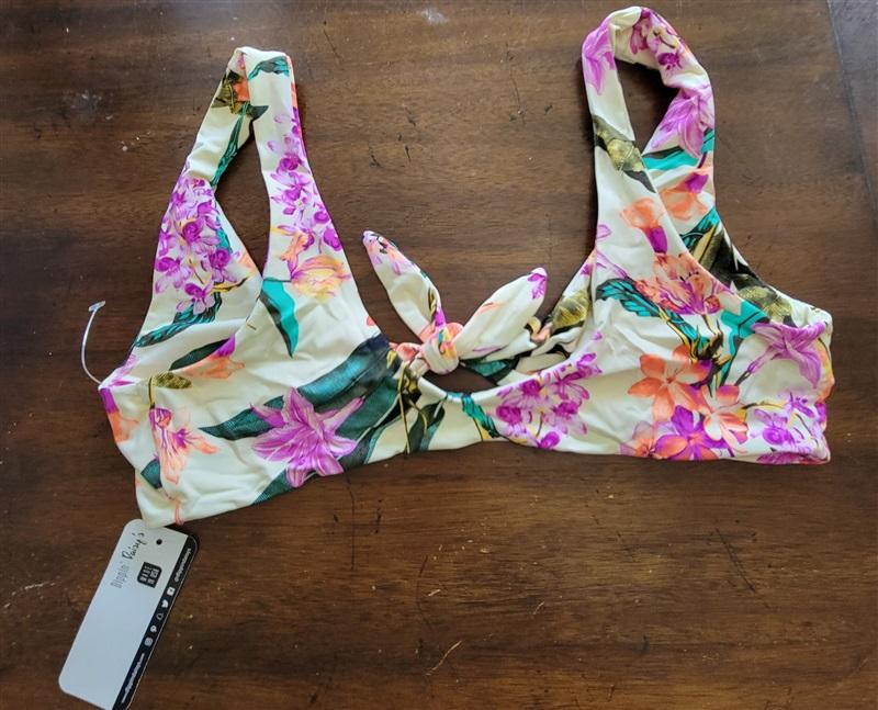 NWT Anthropologie Dippin' Daisy's S Muse Knotted Bikini Top Aqua Tie Dye 115731