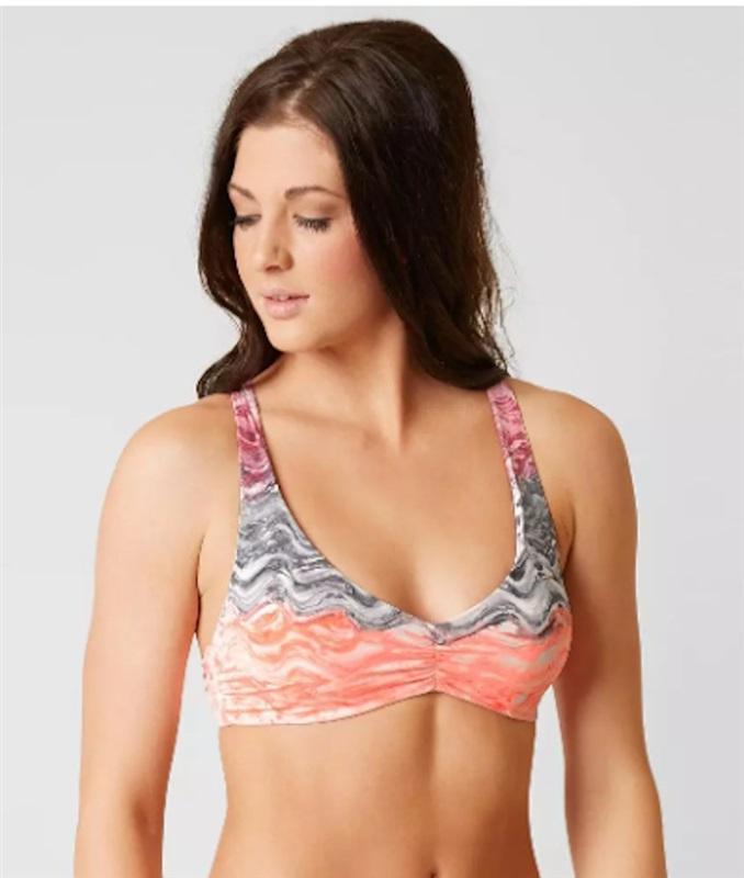 NWOT Becca Virtue M Cosmic Braided Back Bikini Top Persimmon 117082