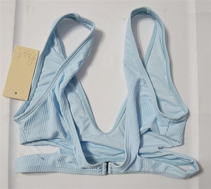NWT Ris-k S Journey Cut Out Bikini Top Blue 117087