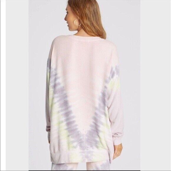 NWT Wildfox L Oversize Lonely Hearts Club Tie Dye Sweatshirt 117100