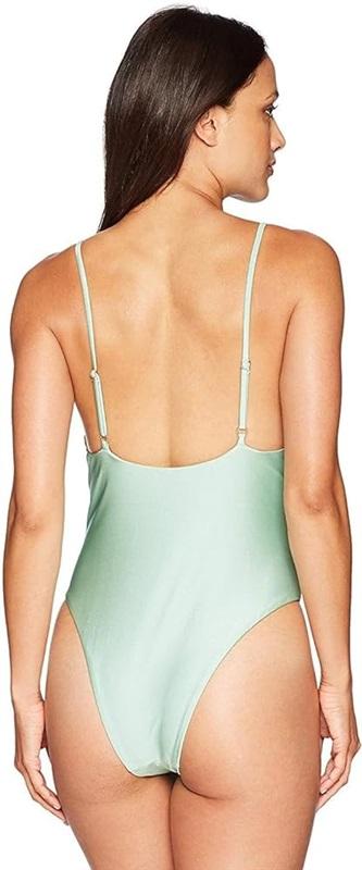 NWT MINKPINK XS Amelia Deep V Mint Green 1Pc Swimsuit 117105