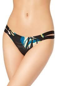 NWOT Volcom S VOLCOM Sample LOST MARBLES CUTOUT CHEEKY BIKINI BOTTOM 117113