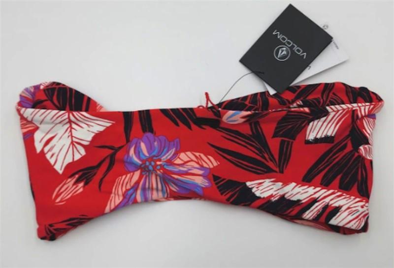 NWOT Volcom Sonic Bloom M Strapless Bandeau Bikini Swim Top 117123