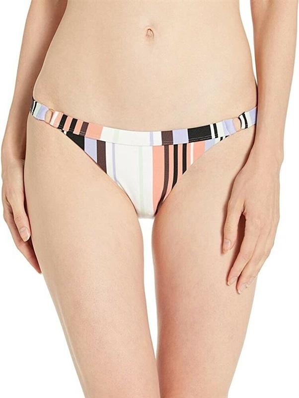 NWOT Volcom 16W Stripe Tease Swimsuit Striped Bikini Bottoms 117124