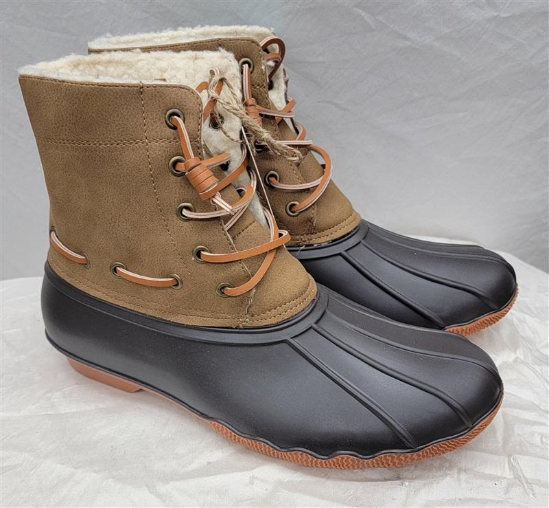NWT Seven 9 Hollis leather duck boots Brown 117143