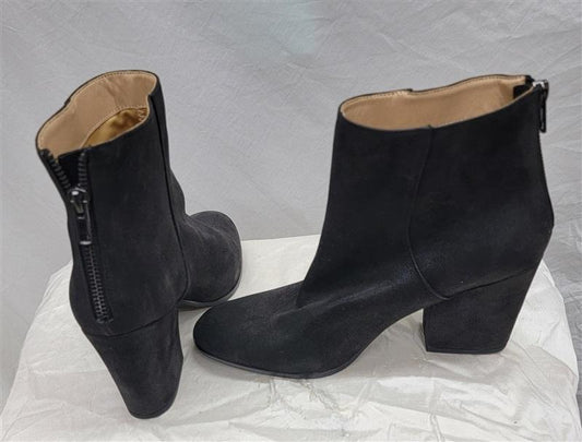 NWOT Mia 9 Eloise Faux Leather BLack Ankle Boots 117146