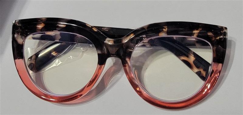NWT EyeKepper Pink Leopard 2.00 Cat Eye Thick Reading Nerd Glasses 117200