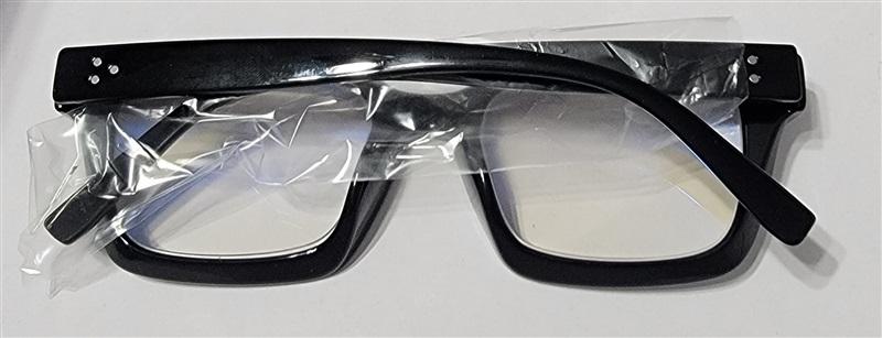 NWT Thick Rectangle Nerd Black Blue Light 1.0 Reading Glasses 117202