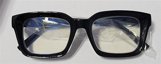 NWT Thick Rectangle Nerd Black Blue Light 1.5 Reading Glasses 117203