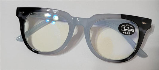 NWT EyeKepper Blue Ombre 1.25 Cat Eye Thick Reading Nerd Glasses 117208