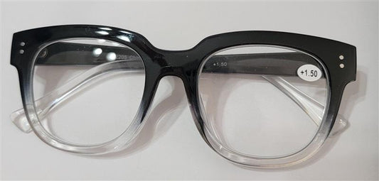NWT EyeKepper Black Ombre 1.5 Cat Eye Thick Reading Nerd Glasses 117210
