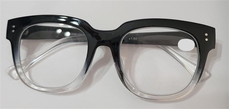 NWT EyeKepper Black Ombre 1.25 Cat Eye Thick Reading Nerd Glasses 117211
