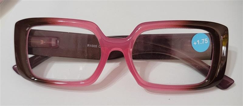NWT Thick Rectangle Pink Ombre Blue Light 1.75 Reading Glasses 117217