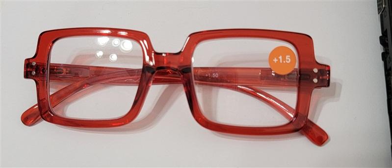 NWT Eye Kepper Square Red Blue Light 1.5 Reading Glasses 117218