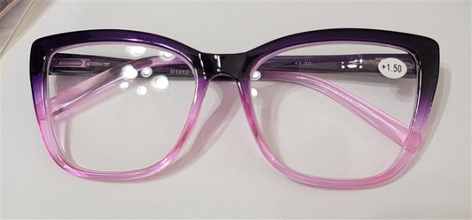 NWT EyeKepper Pink Purple Ombre 1.5 Cat Eye Thick Reading Nerd Glasses 117224