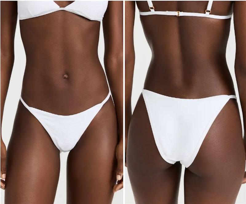 NWOT L*Space LARGE Jay Bottom Bitsy White Bikini 117258