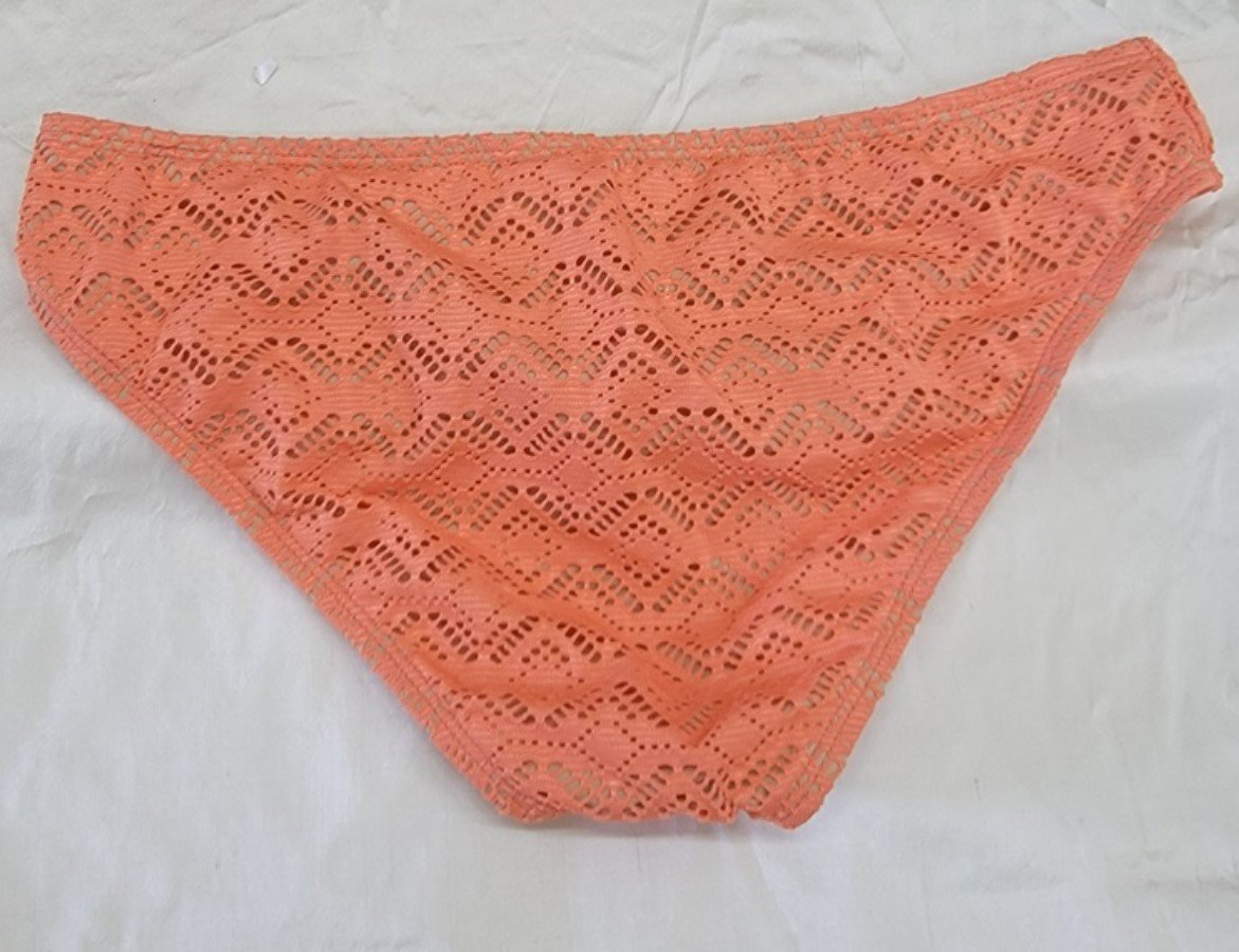 NWOT Ella Moss M Melon Orange Lace Swimsuit Bikini Bottom 117267