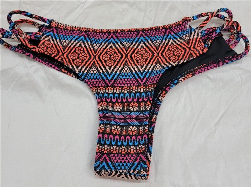 NWOT Volcom SM Stone Row Strappy Cheeky Bikini Swim Bottoms 117272