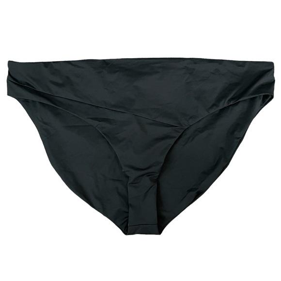 NWOT Volcom Simply Seamless S Black Solid Cheeky Bikini Swim Bottom 117284