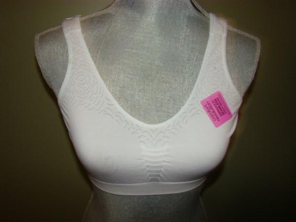 NWT Bali M Comfort Revolution Microfiber Crop Top Bra 103J White 117288