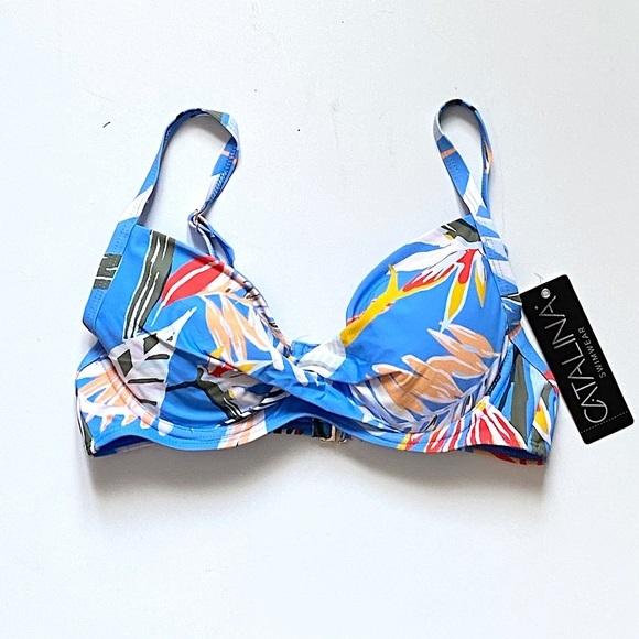 NWT Catalina L Twist Underwire Bikini Swim Top 117320
