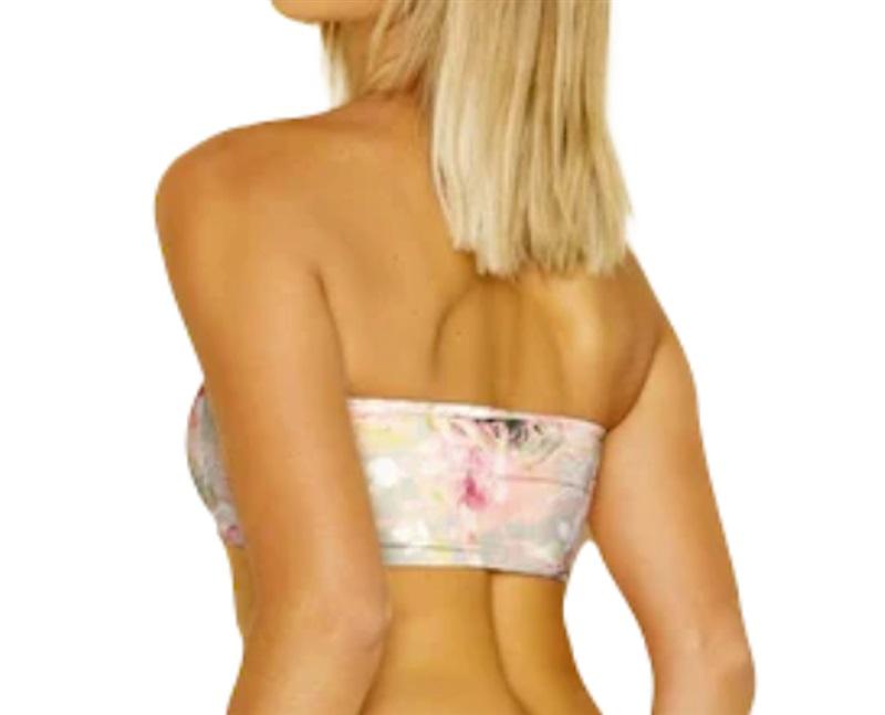 NWT Dippin' Daisy XS Floral English Garden Reversible Bandeau Bikini Top 117326